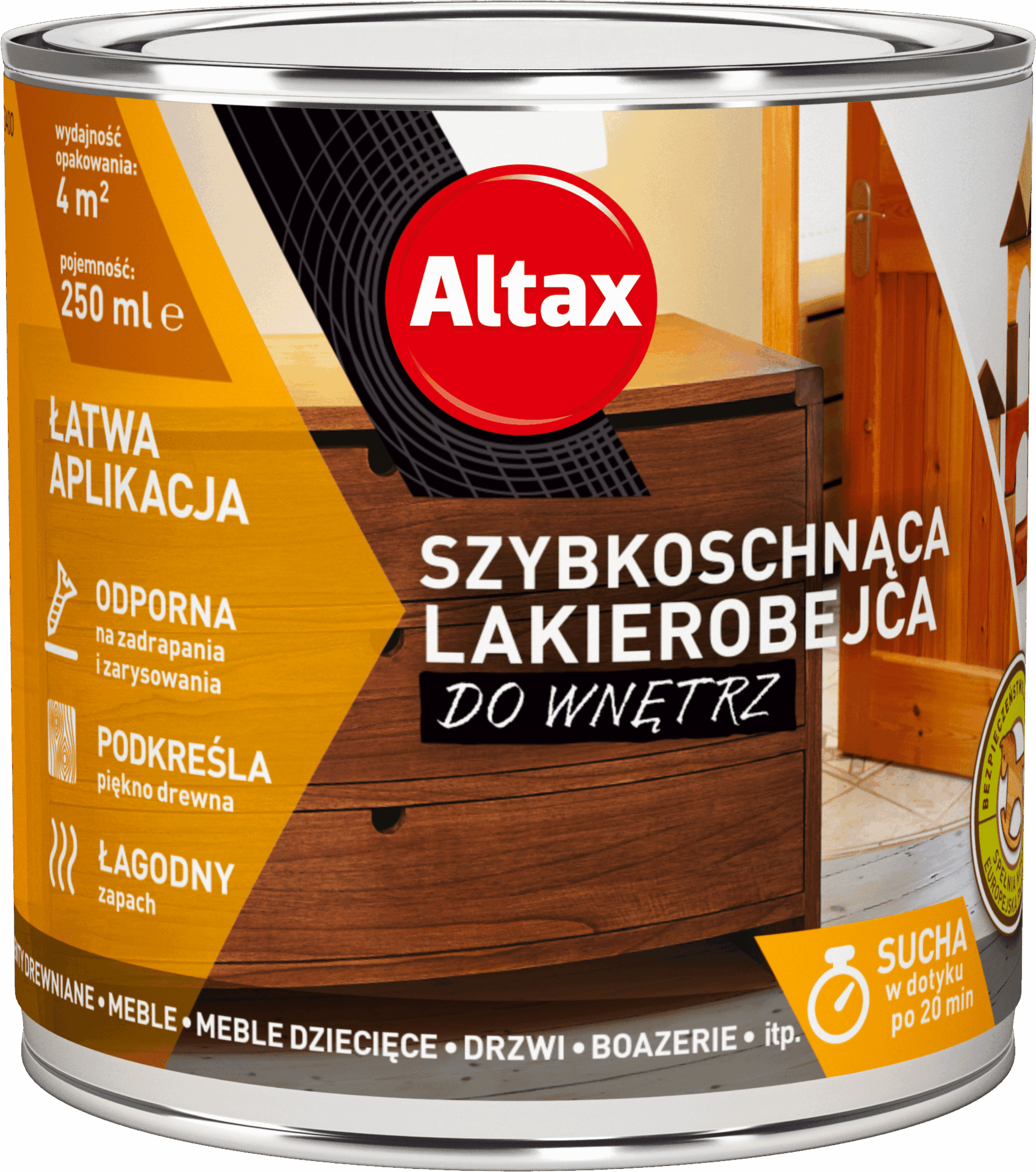 Szybkoschnąca Lakierobejca do Wnętrz